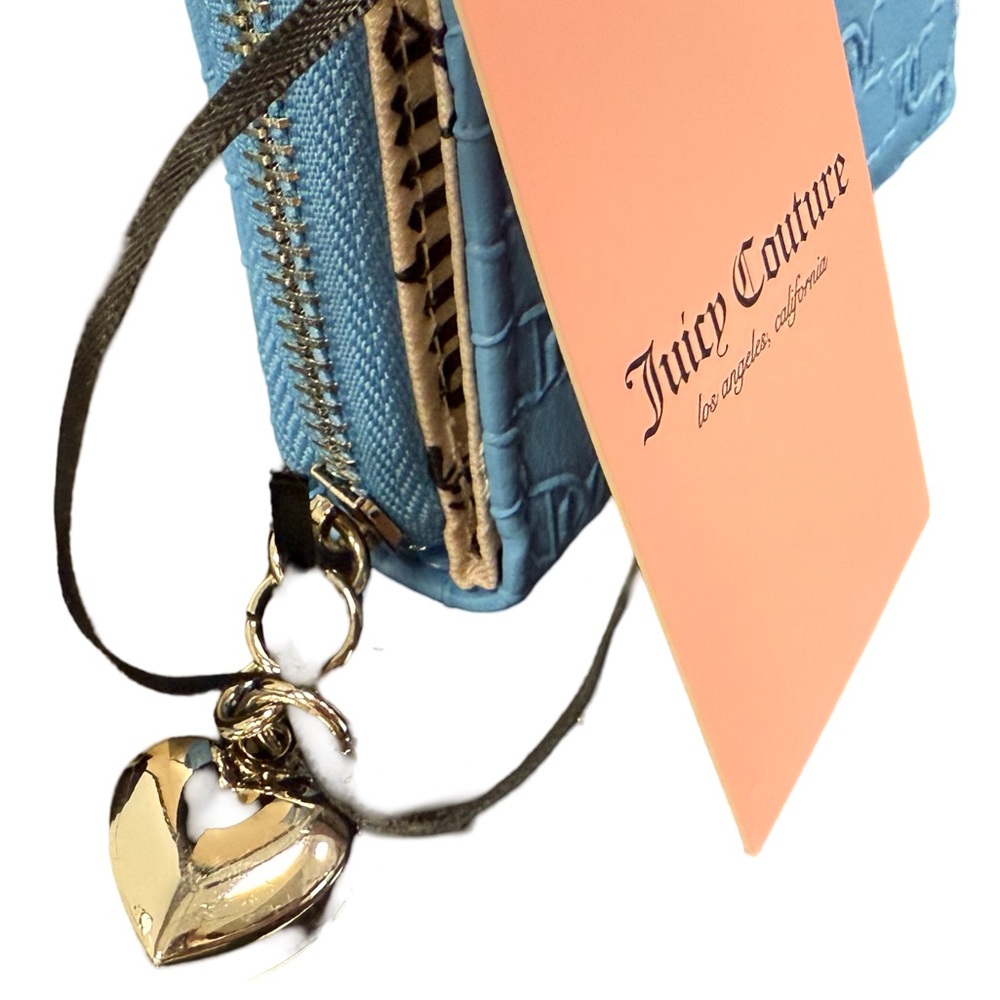 Juicy Couture NWT Beautiful Blue & Silver Crossbody Wallet & Bag Set (P168) - Picture 9 of 12